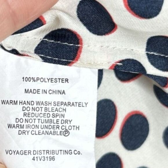 Hi There from Karen Walker Top Satin Polka Dot Balloon Sleeves Size 2 - Picture 3 of 5